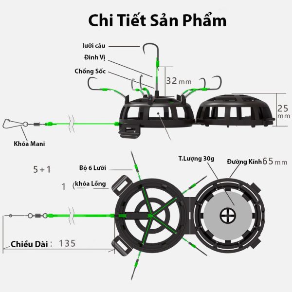 Bộ Mìn Câu Ngâm Chống Mắc Đáy - Hình ảnh 3