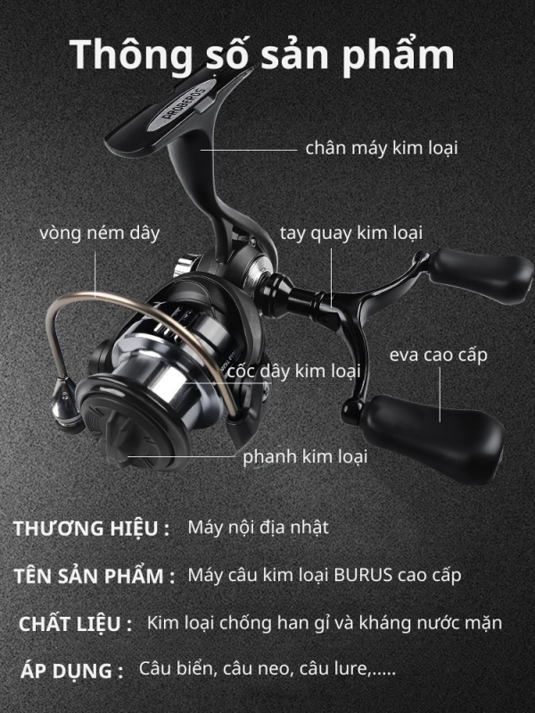 SIÊU PHẨM MÁY CÂU KIM LOẠI BURUS CAO CẤP - Hình ảnh 3