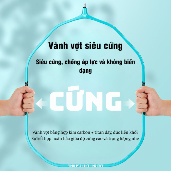 Mặt vợt khối liền Carbon – Titan siêu bền - Ảnh 9
