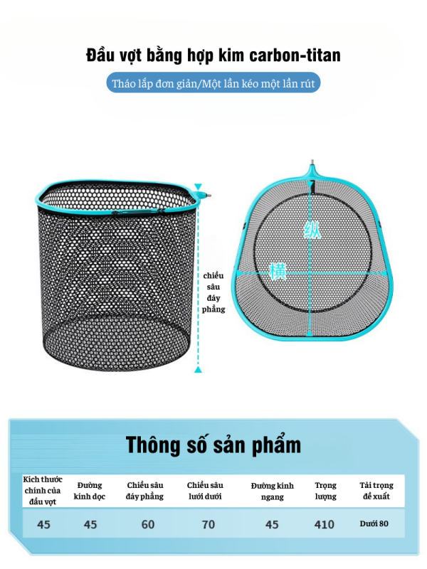 Mặt vợt khối liền Carbon – Titan siêu bền - Ảnh 5