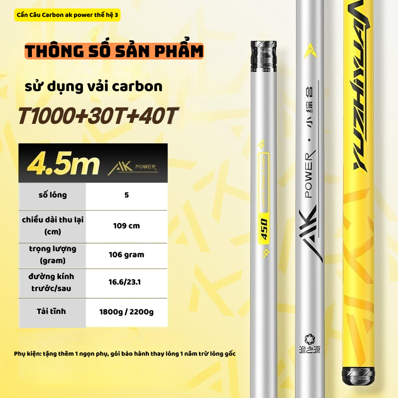 Cần Carbon AK Power Cao Cấp - Ảnh 5