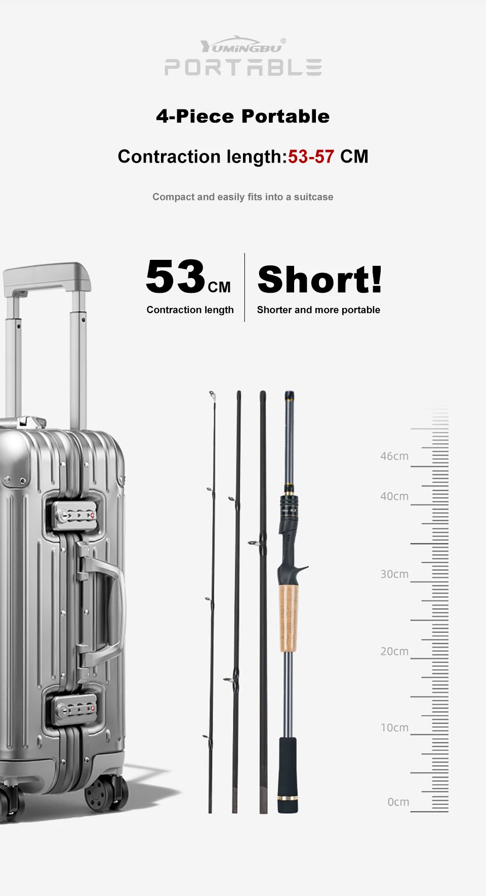 Cần Câu Du Lịch 4 Khúc 1.98m / 2.1m Carbon Fiber ML - Ảnh 10