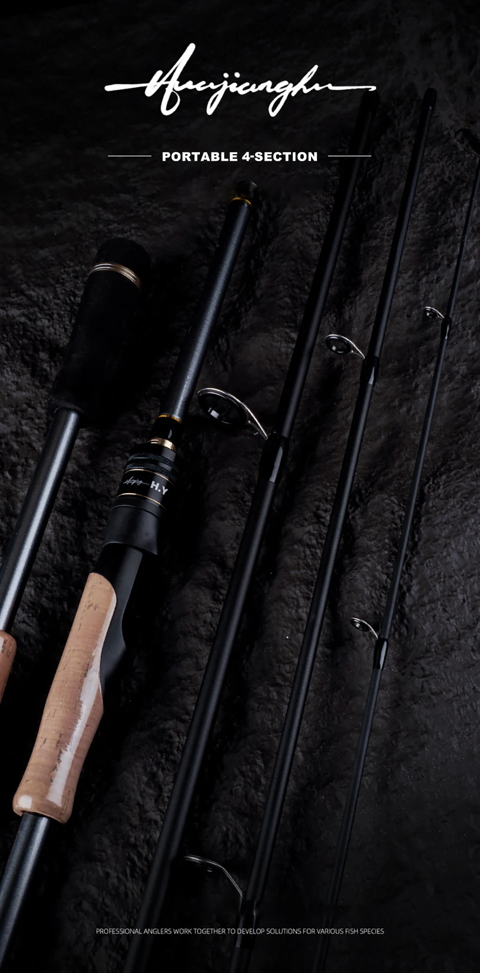 Cần Câu Du Lịch 4 Khúc 1.98m / 2.1m Carbon Fiber ML - Ảnh 9